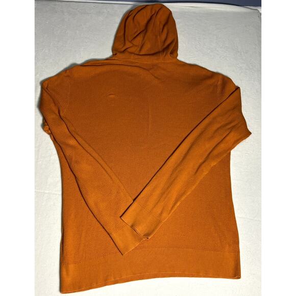 Vince Men's Orange Waffle Knit Thermal Pullover Size XL - Picture 3 of 8